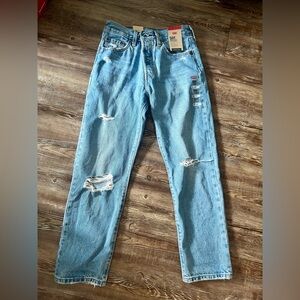new with tags Levi’s 501 original cropped size 25 x 26